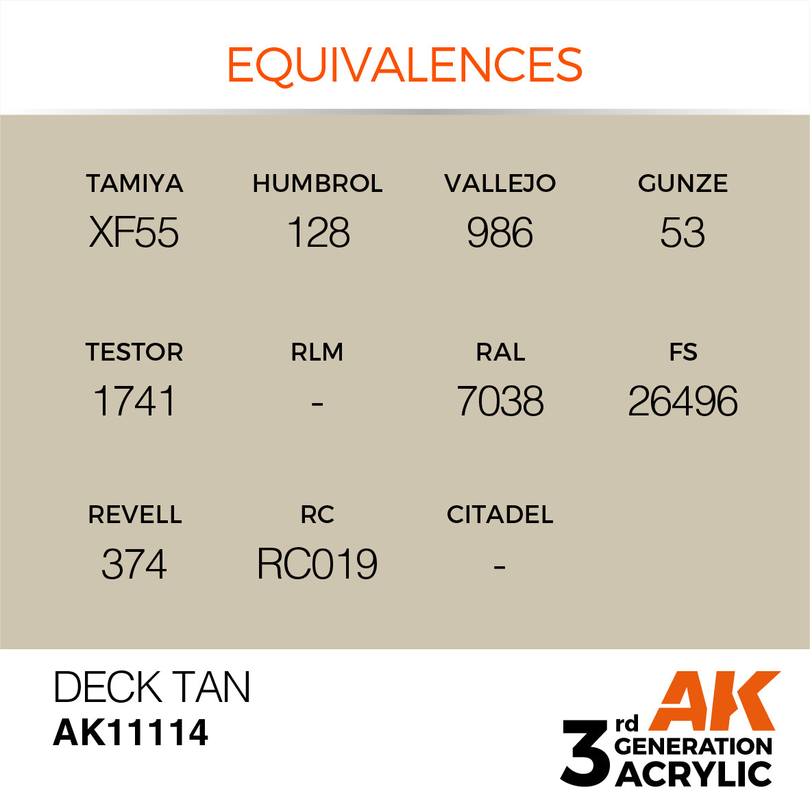 Deck Tan 3G Acrylic Paint 17ml Bottle